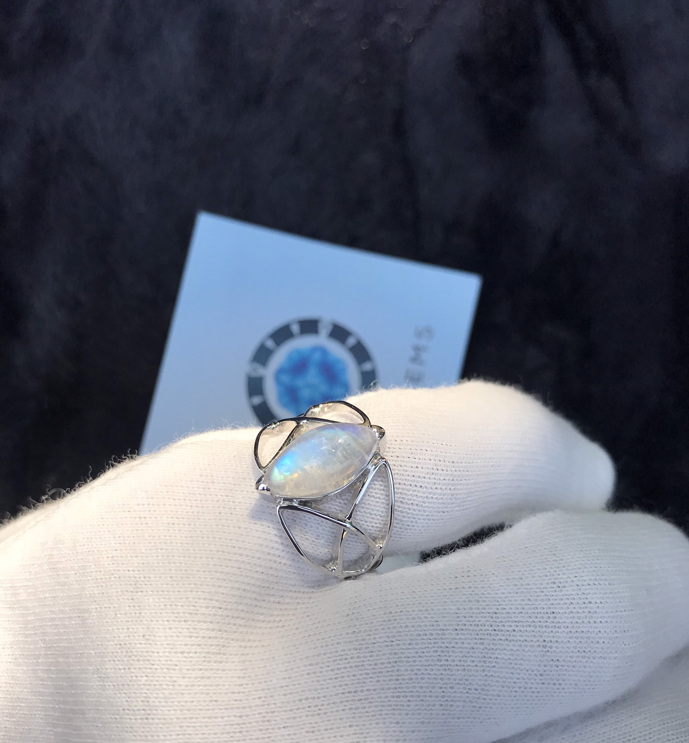 NHẪN BẠC 925 ĐÁ CHỦ MOONSTONE